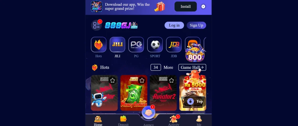 888GJ Game interface screenshot